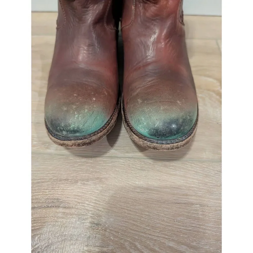 RARE Freebird by Steven Home Booties Women's Size 10 Distressed Leather